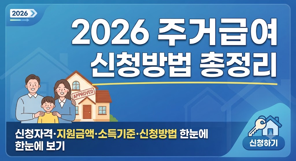 2026 주거급여 신청자격 및 지원금액 확인