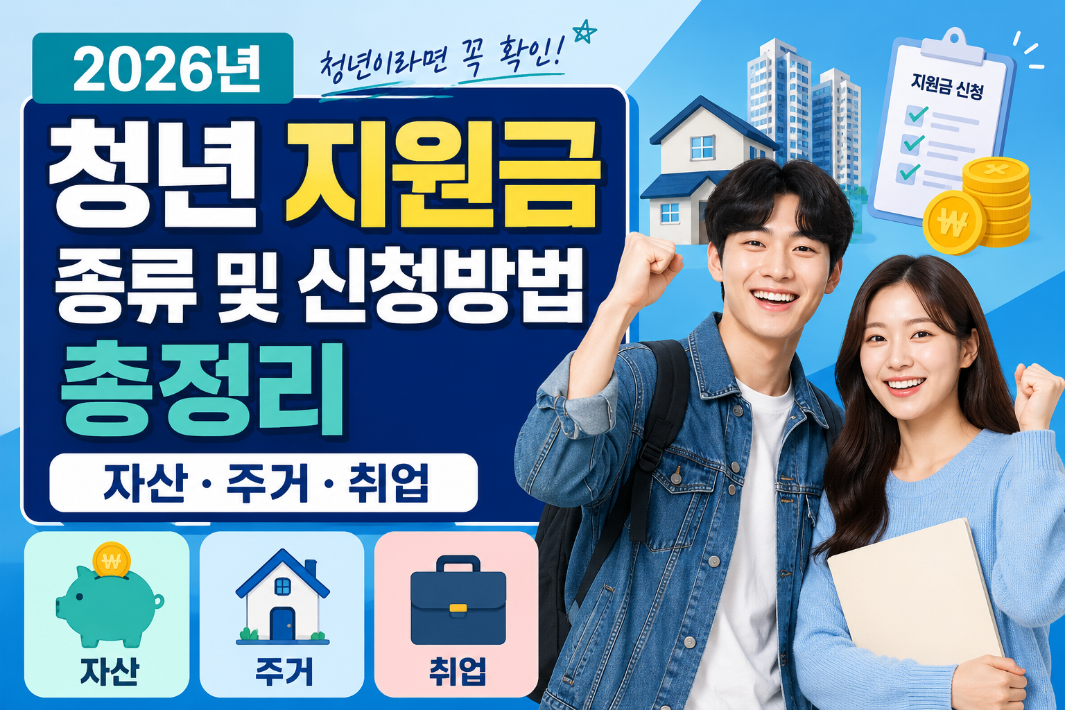 2026 청년 지원금 종류 및 신청방법 총정리