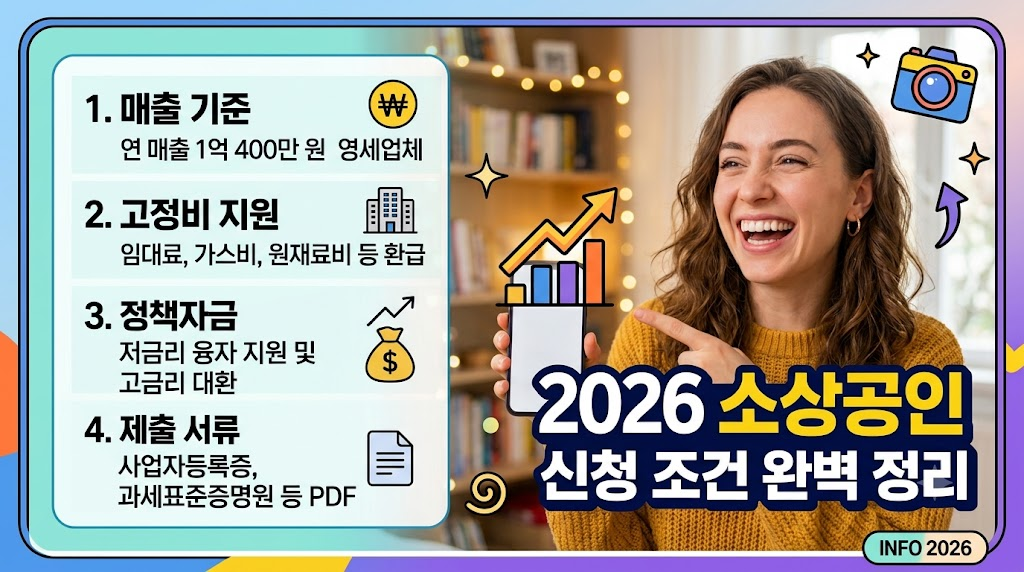 2026 소상공인 지원금 종류 및 신청방법 안내